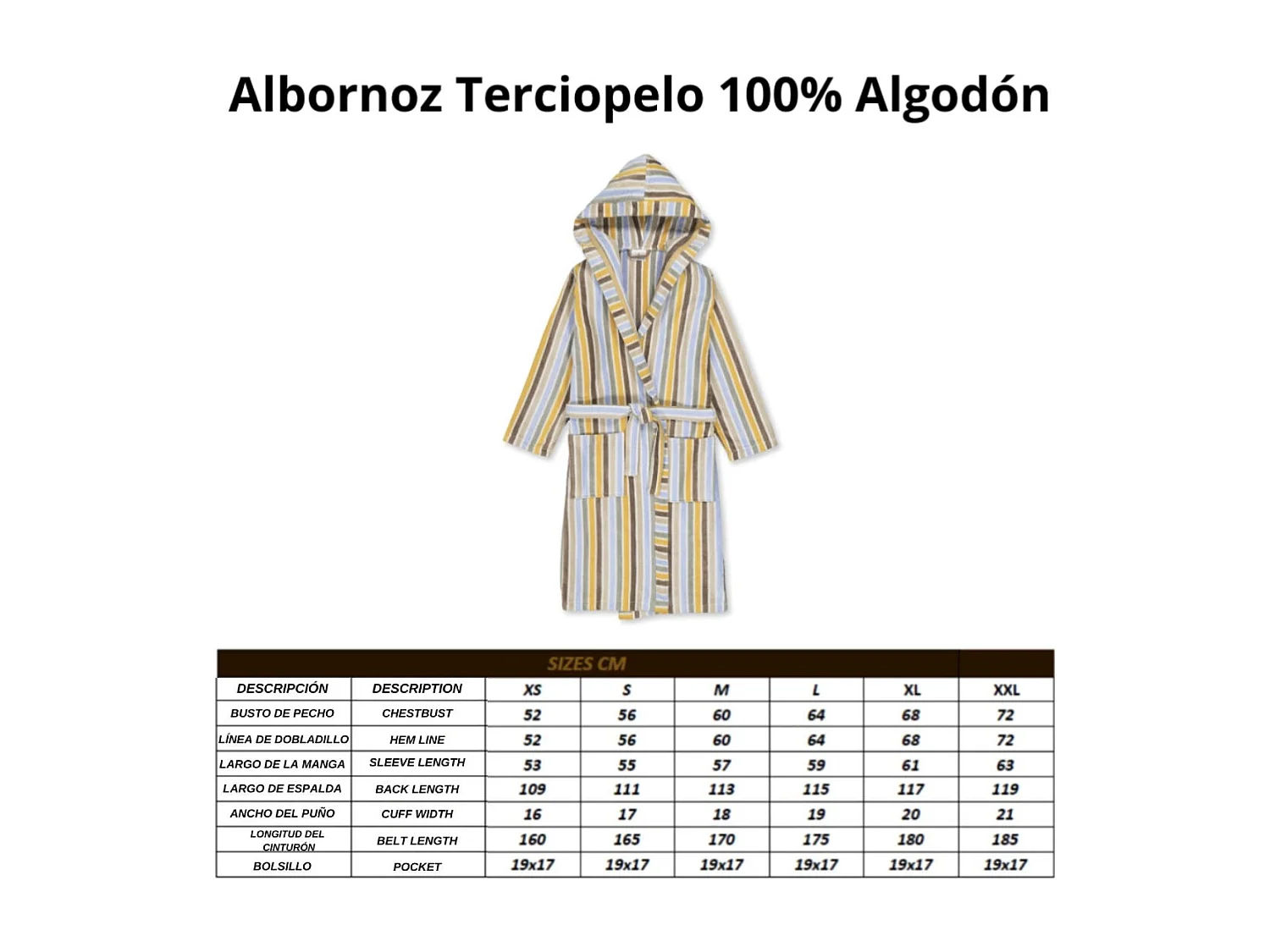 Boskimo Iris - Roupão de banho 100% algodão veludo - Xl