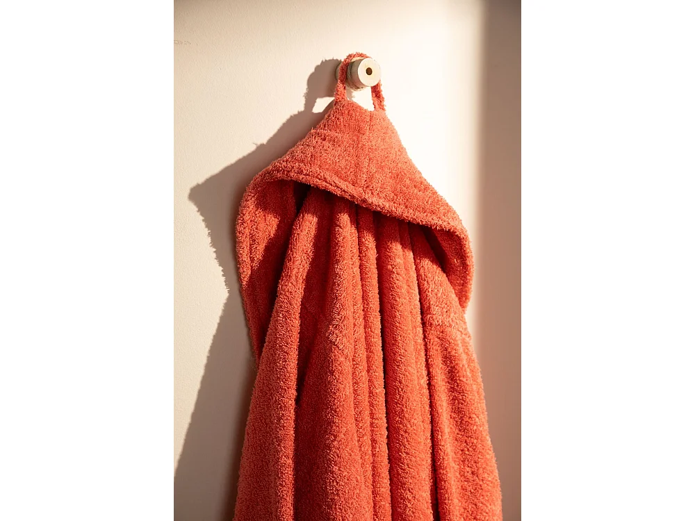 Albornoz De Ducha Unisex - 100% Algodón - Albornoz De Rizo - Coral - M