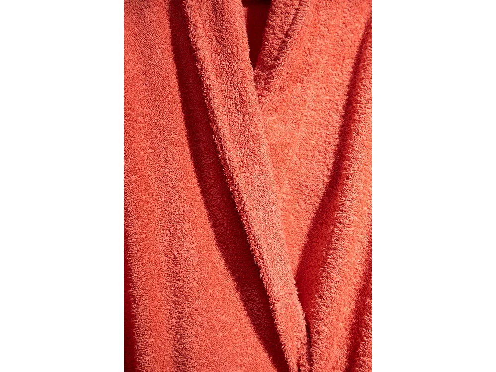 Albornoz De Ducha Unisex - 100% Algodón - Albornoz De Rizo - Coral - M