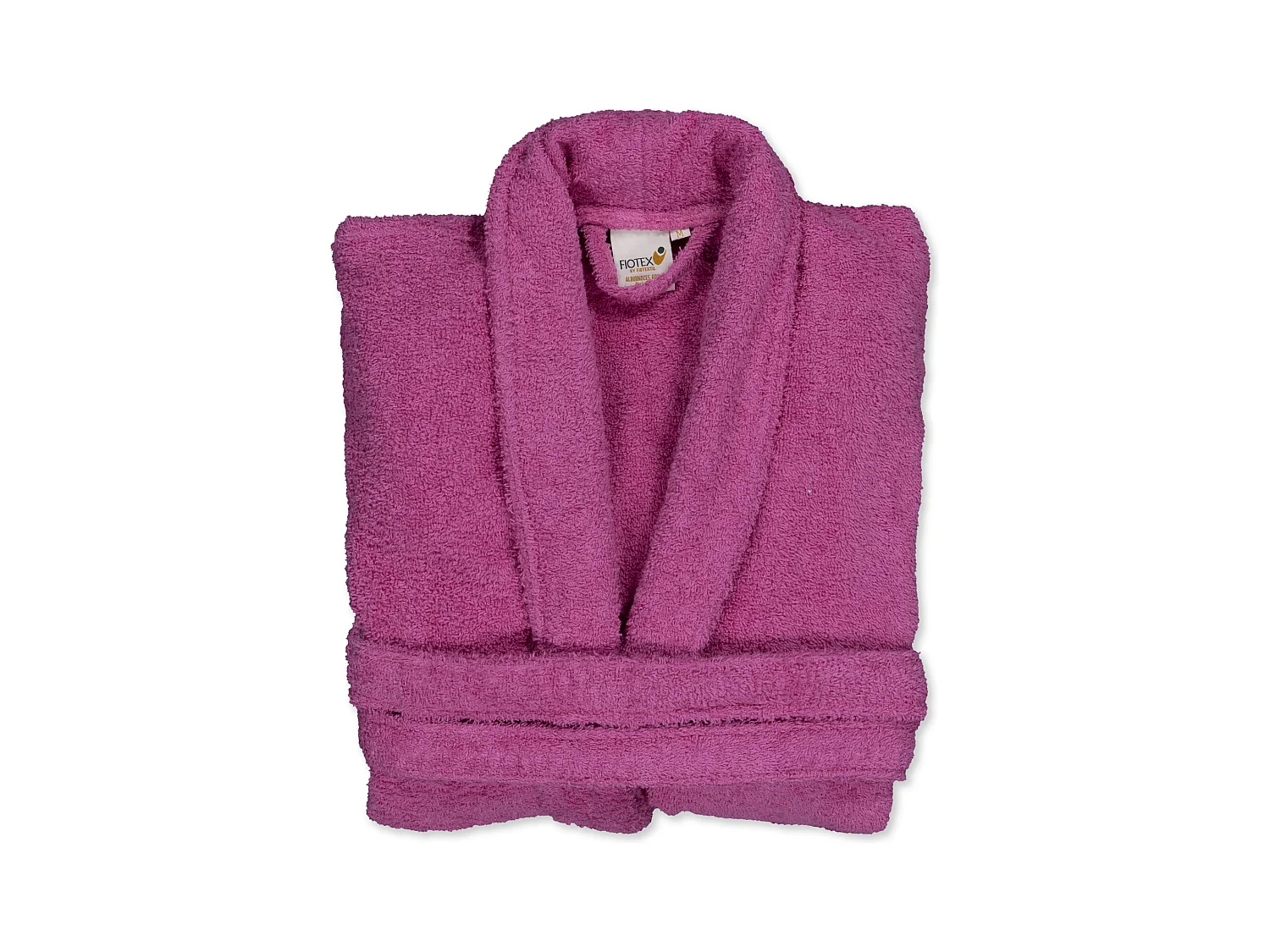 Unisex-Bademantel – 100 % Baumwolle – Frottee-Bademantel – Zyklame – M