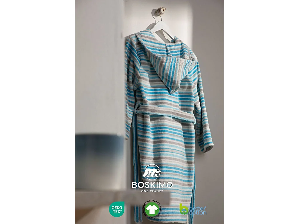 Boskimo Kids Carlo - Peignoir Enfant - Ados - Bleu - 12