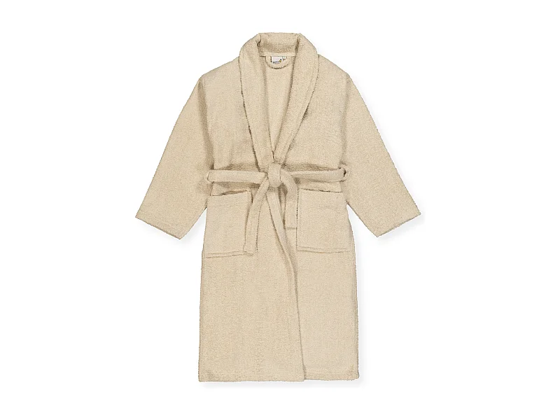 Albornoz De Ducha Unisex - 100% Algodón - Albornoz De Rizo - Beige - L