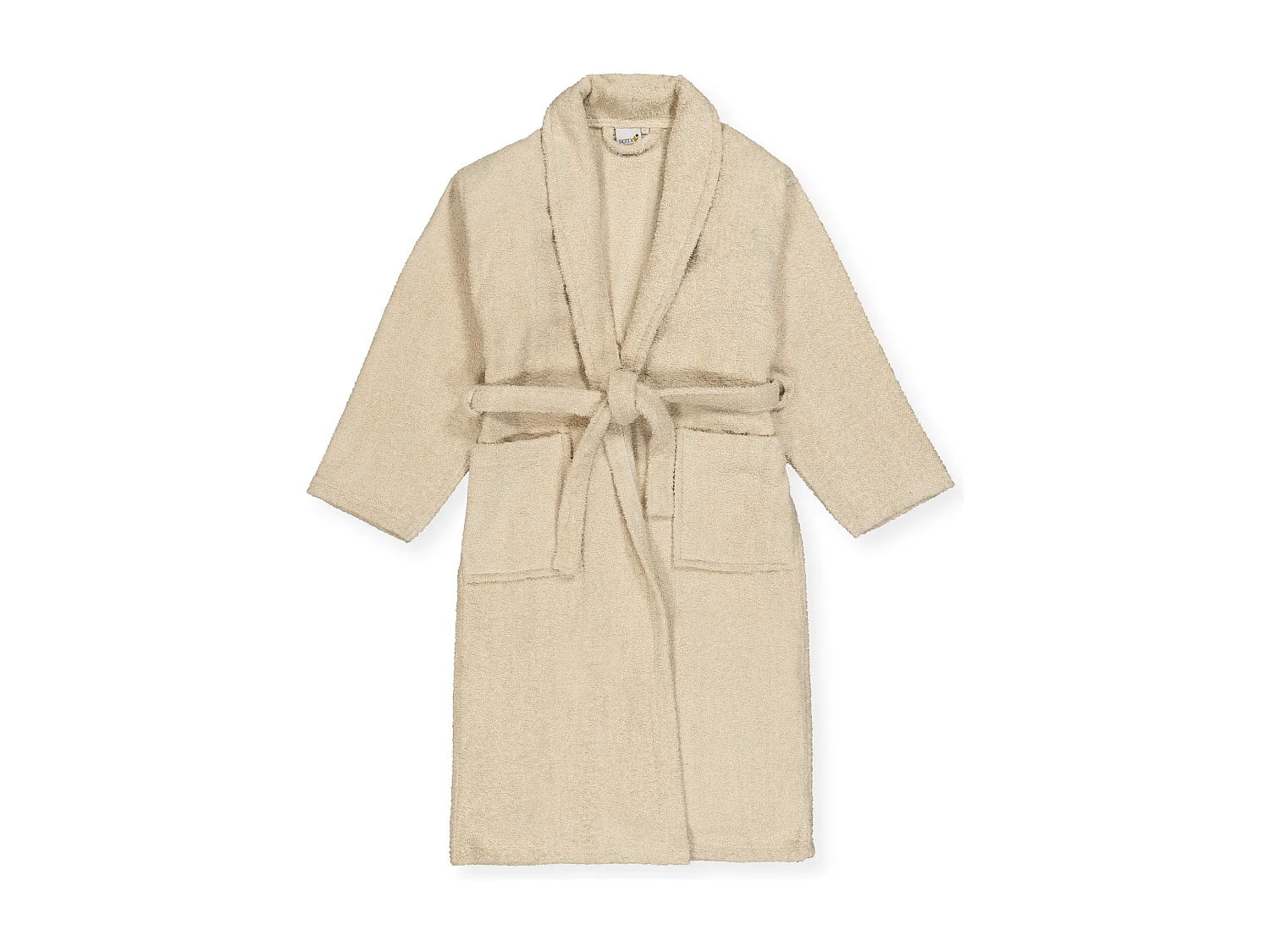 Peignoir unisexe - 100% coton - Peignoir éponge - Beige - L