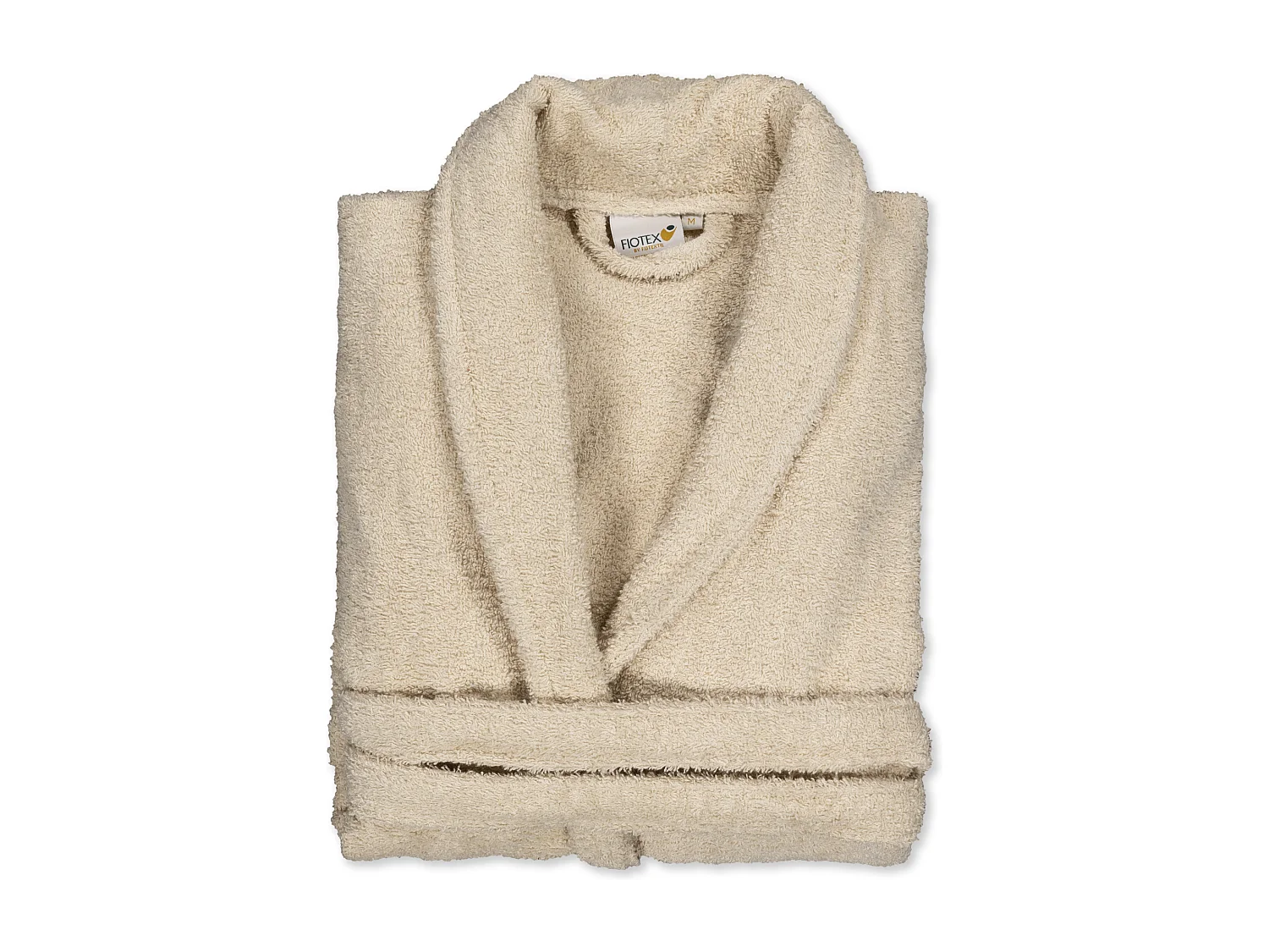 Peignoir unisexe - 100% coton - Peignoir éponge - Beige - L