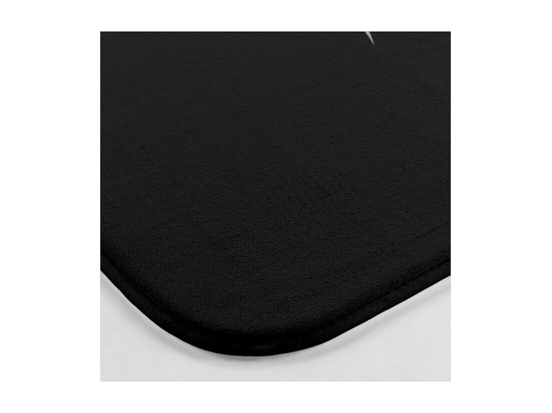Tapis de Bain Imprimé "Orbella" 45x75cm Noir & Argent