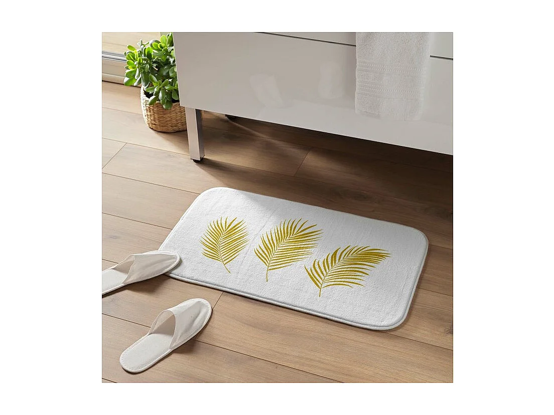 Tapis de Bain Imprimé "Orbella" 45x75cm Blanc
