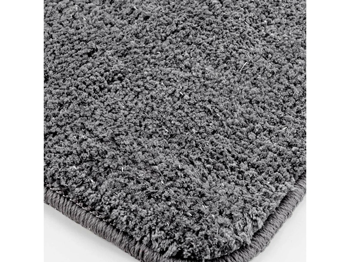 Tapis de Bain Microfibre "Métallisé" 45x75cm Gris