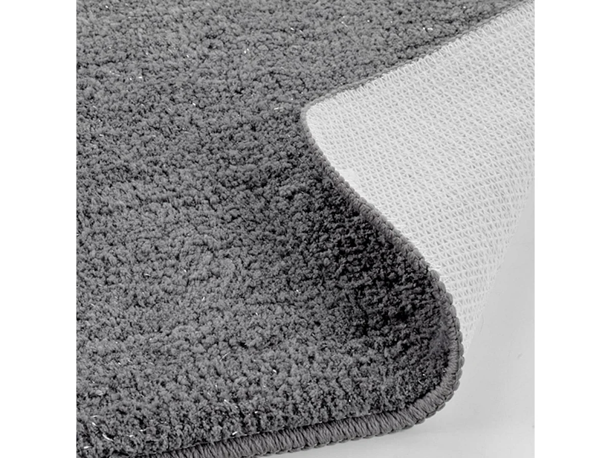 Tapis de Bain Microfibre "Métallisé" 45x75cm Gris