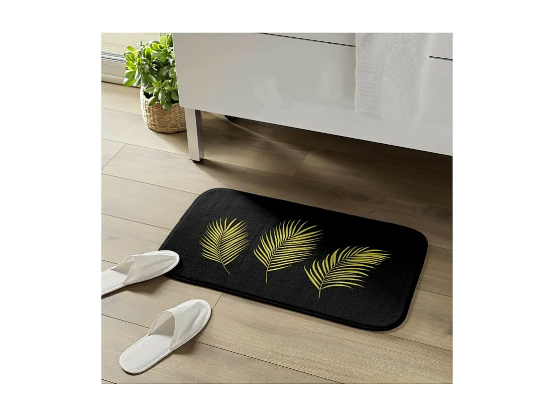Tapis de Bain Imprimé "Orbella" 45x75cm Noir