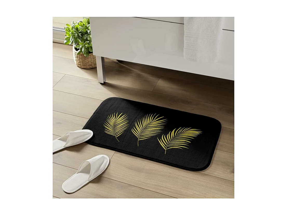 Tapis de Bain Imprimé "Orbella" 45x75cm Noir