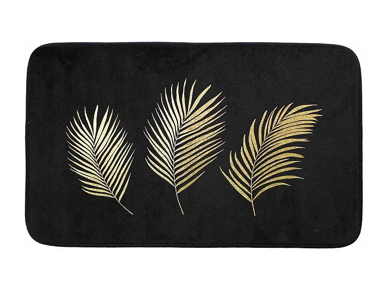 Tapis de Bain Imprimé "Orbella" 45x75cm Noir