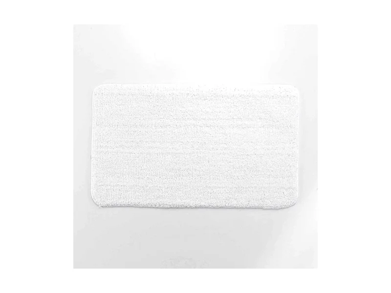 Tapis de Bain Microfibre "Métallisé" 45x75cm Blanc