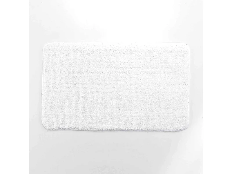 Tapis de Bain Microfibre "Métallisé" 45x75cm Blanc