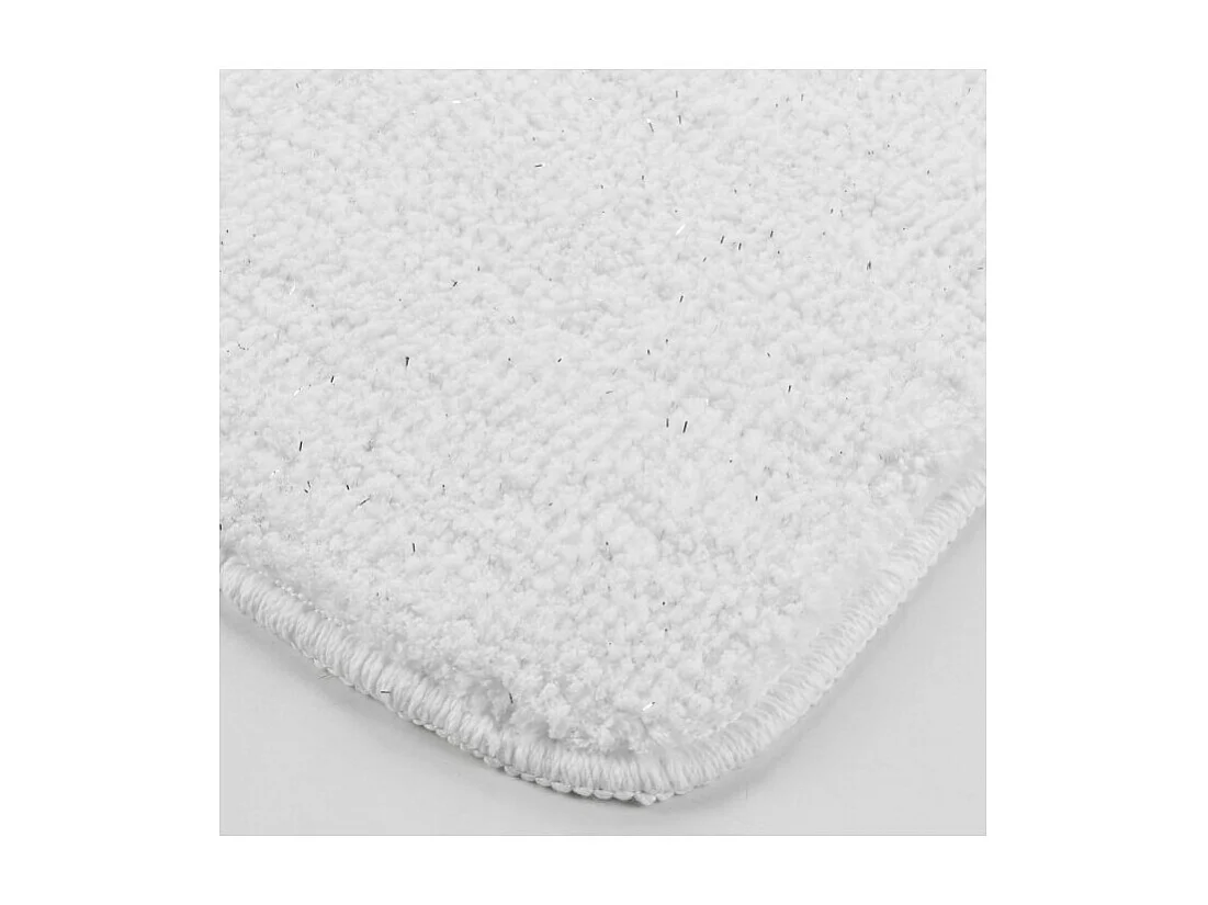 Tapis de Bain Microfibre "Métallisé" 45x75cm Blanc