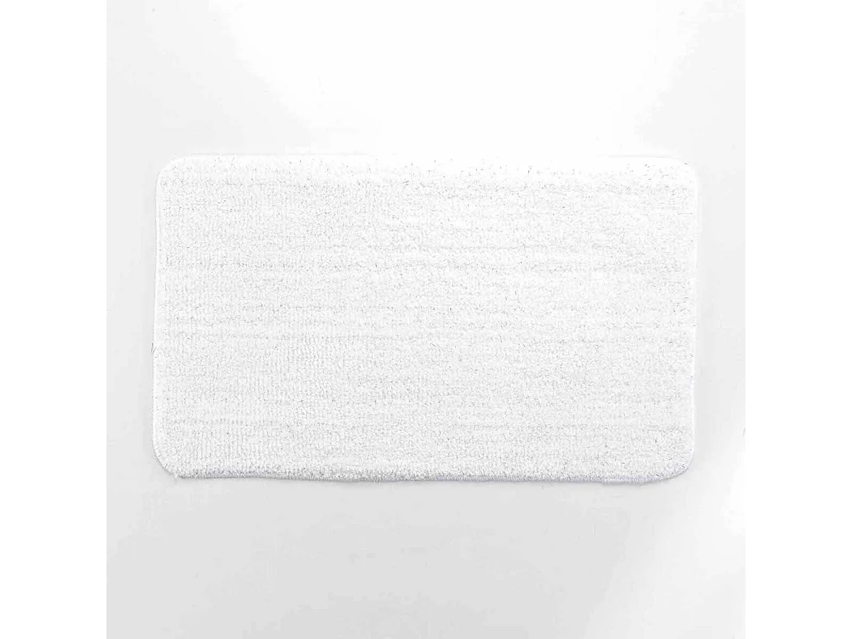 Tapis de Bain Microfibre "Métallisé" 45x75cm Blanc
