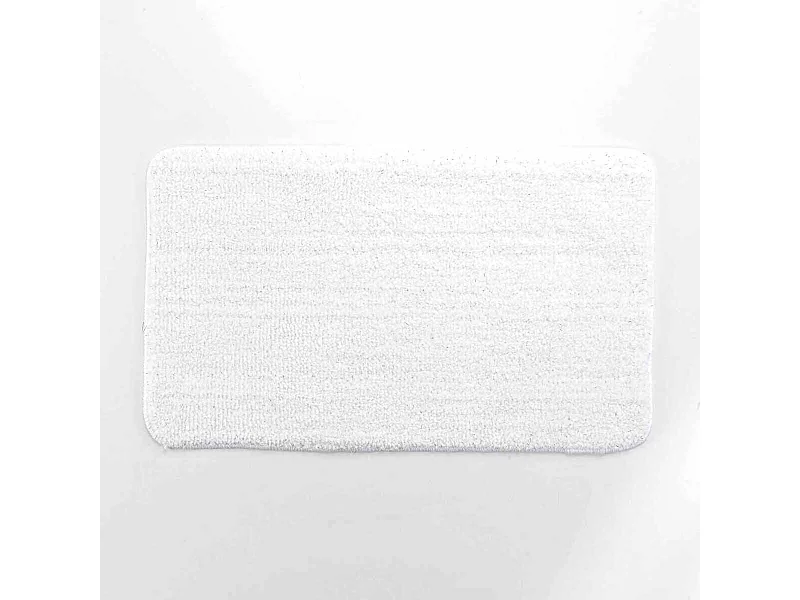 Tapis de Bain Microfibre "Métallisé" 45x75cm Blanc