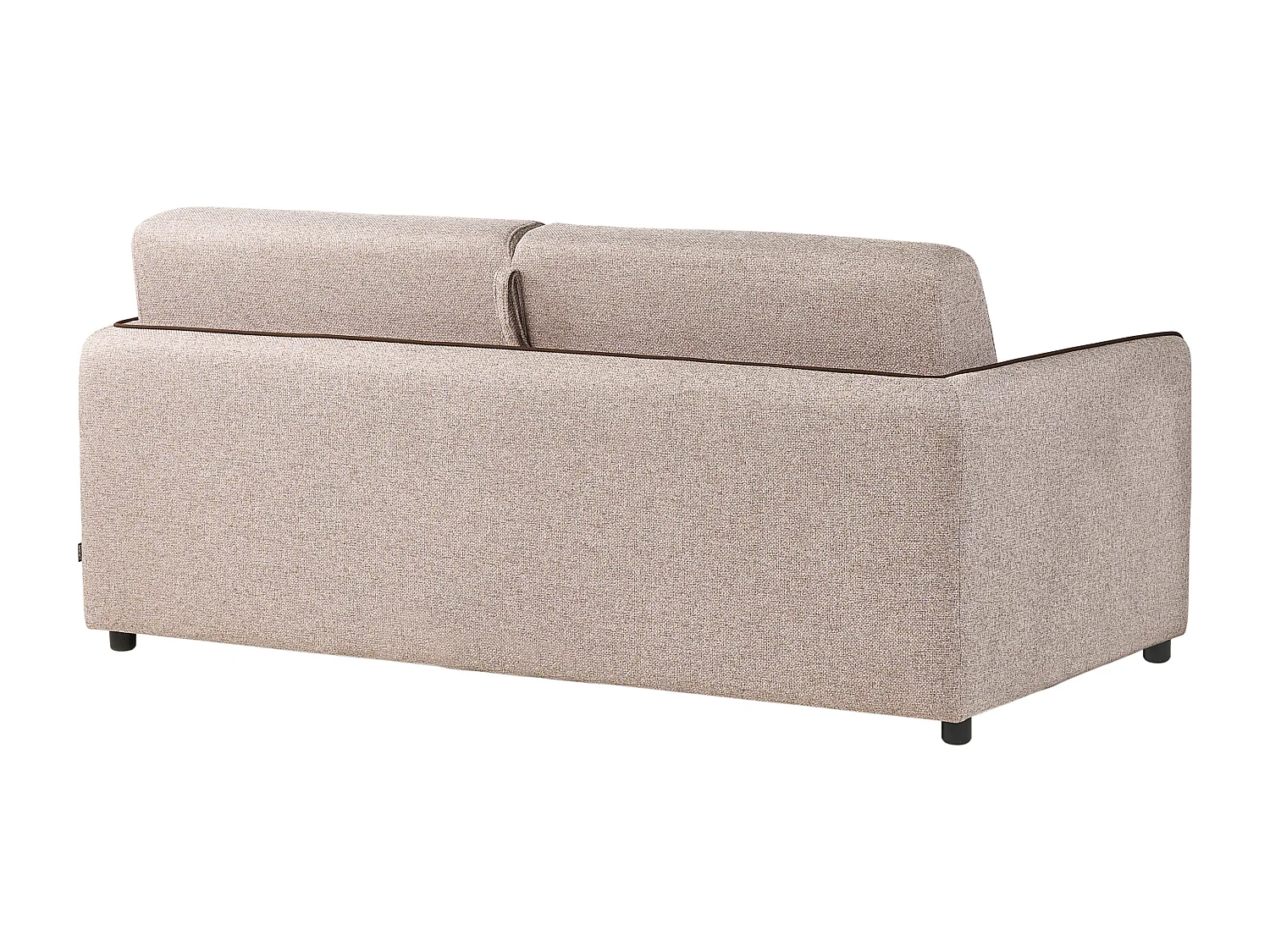 2-Sitzer Schlafsofa Stoffbezug helles Braun Lattenrost Matratze 142x188 cm Ishoj