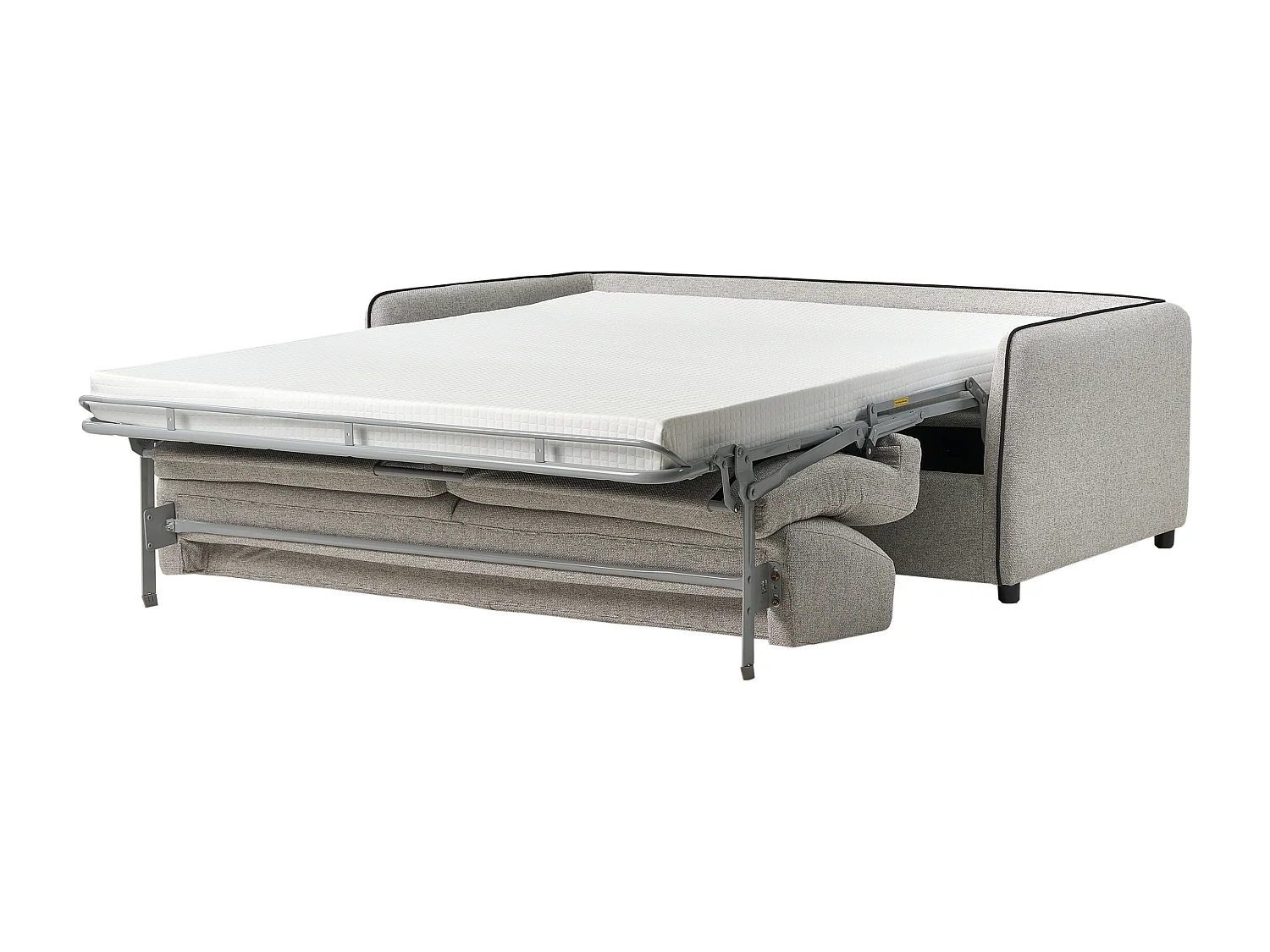 Canapé-lit 2 places ISHOJ Tissu Gris clair