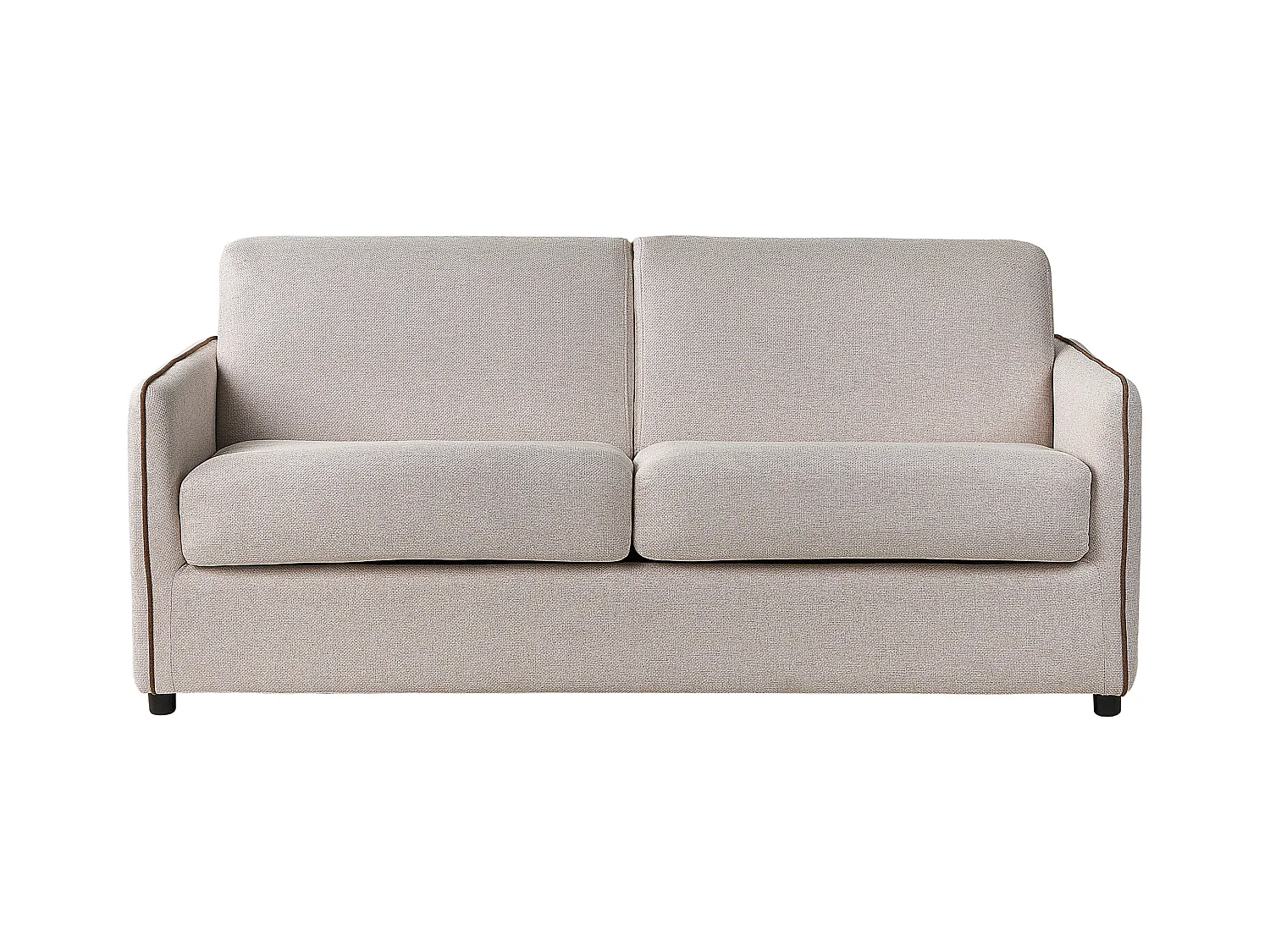 Canapé-lit 2 places ISHOJ Tissu Beige clair