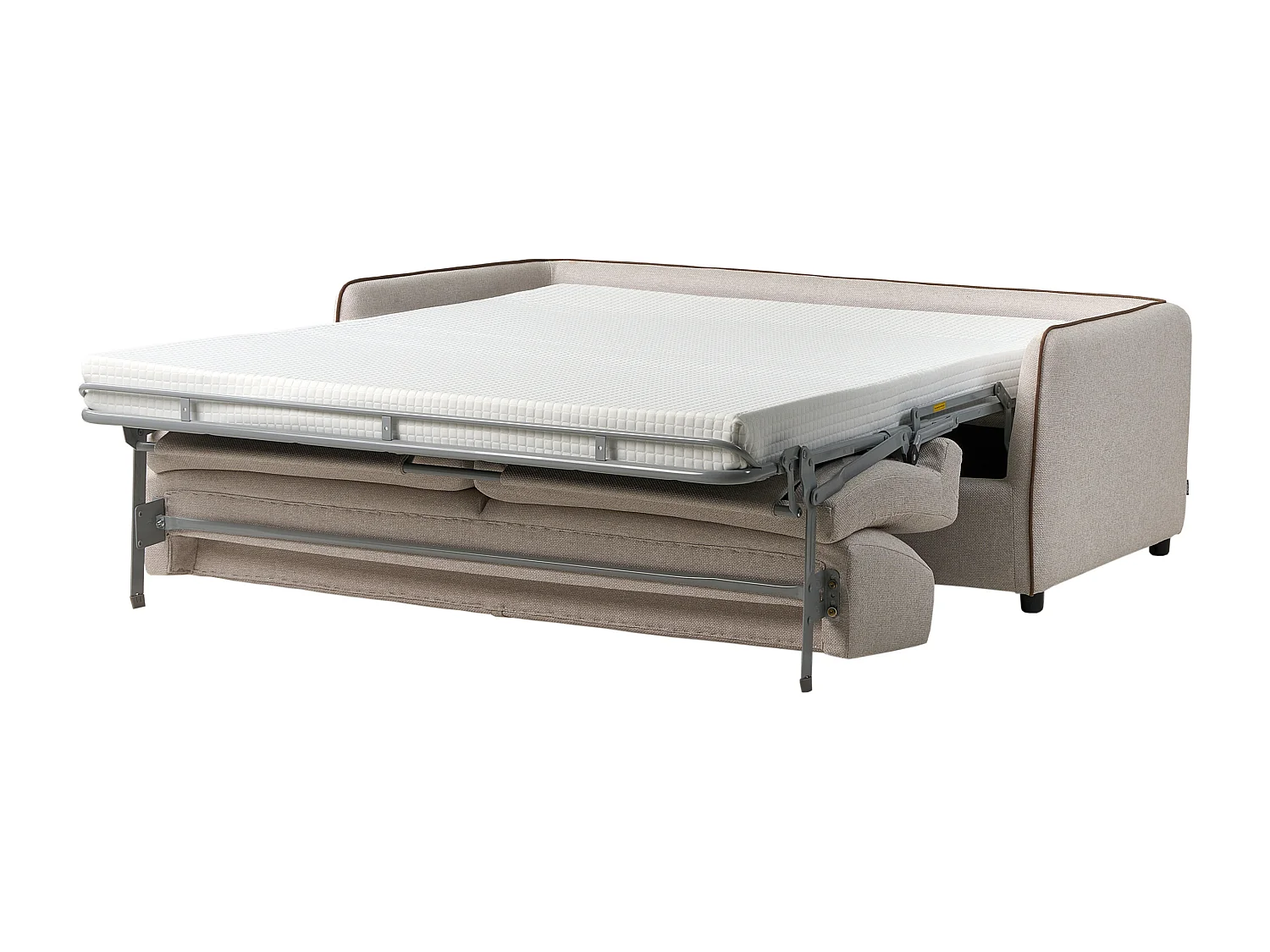 Canapé-lit 2 places ISHOJ Tissu Beige clair