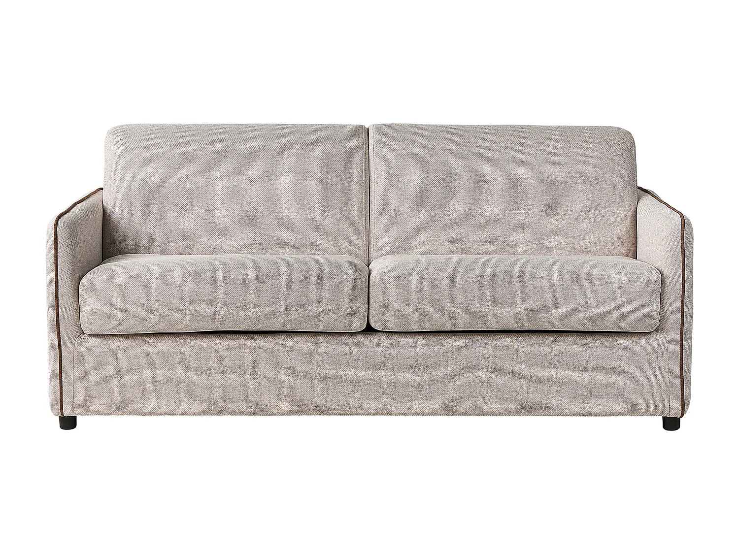 Slaapbank ISHOJ Stof Lichtbeige 2-zitter