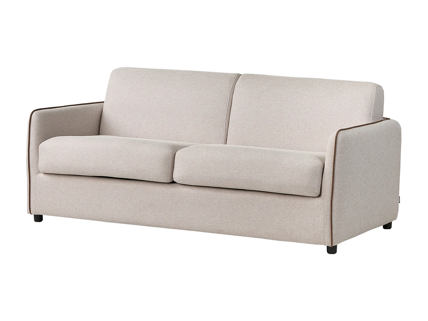 Slaapbank ISHOJ Stof Lichtbeige 2-zitter