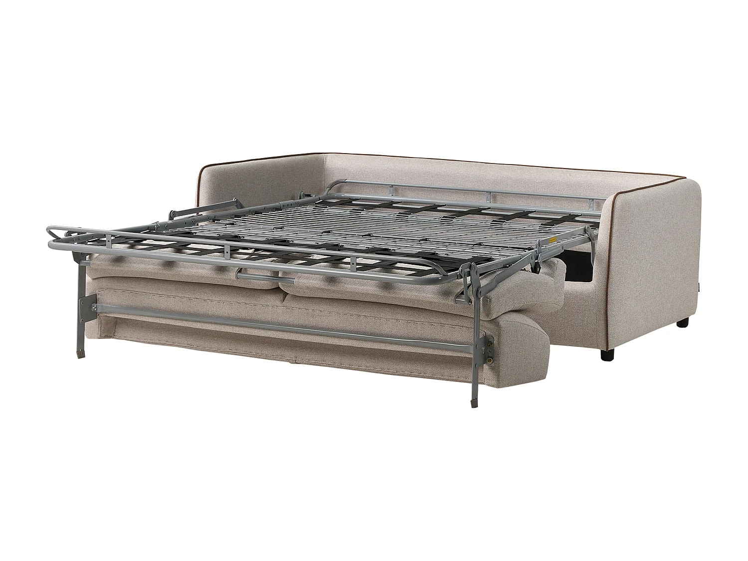 Slaapbank ISHOJ Stof Lichtbeige 2-zitter