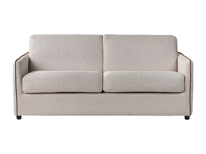 Canapé-lit 2 places ISHOJ Tissu Beige clair