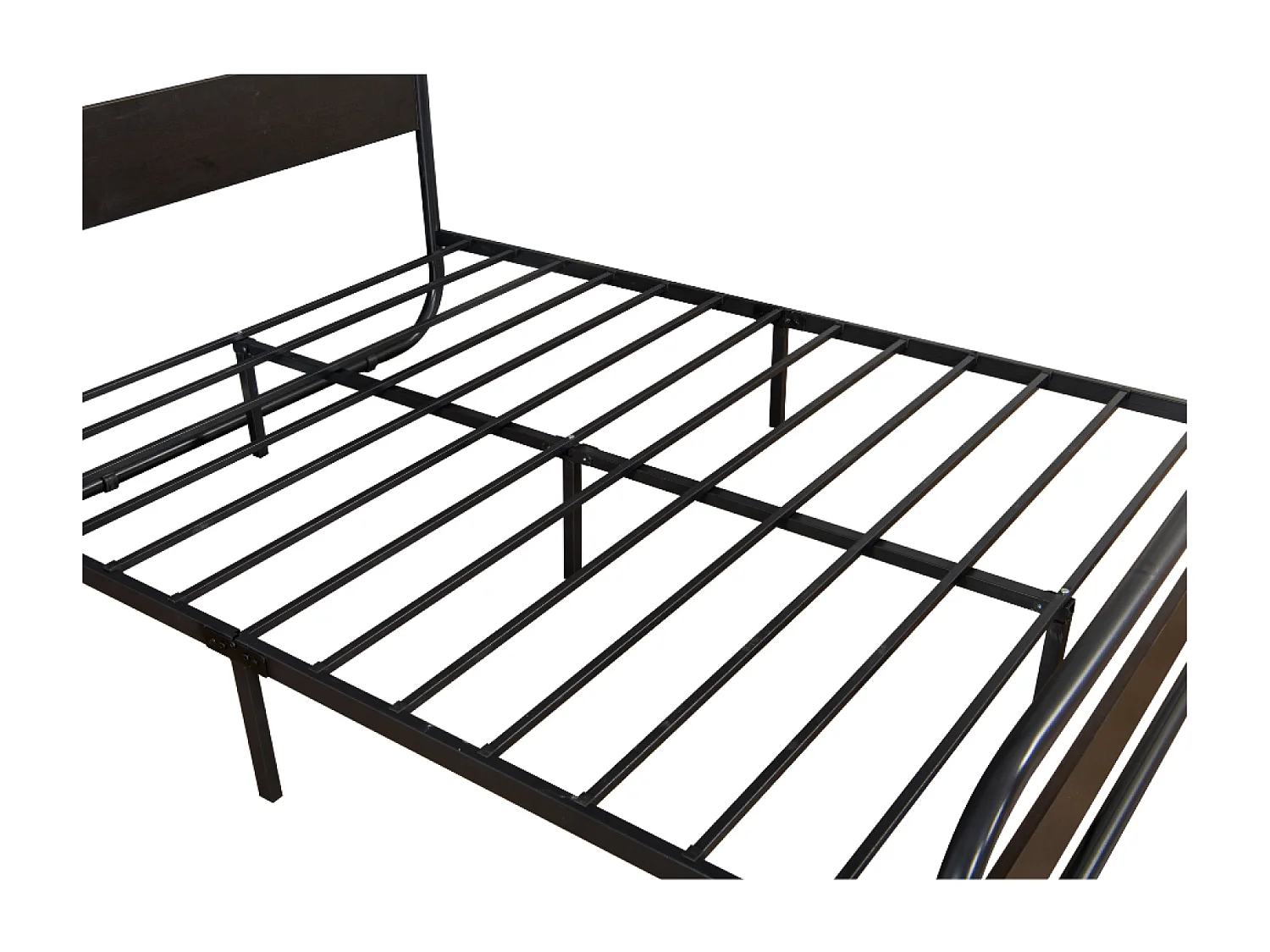 Verlicht LED Metalen Bed 160x200cm Zwart Eigentijds met LED