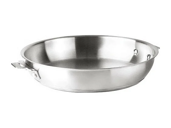 Edelstahl-Pfanne 24 cm mit abnehmbarem Griff und Click & Lock-System - Kollektion COMBI von LACOR