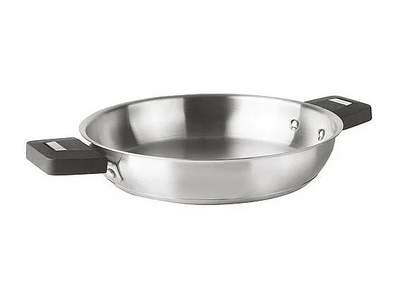 Poêle inox 24 cm avec manche amovible et système Click & Lock - Collection COMBI de LACOR