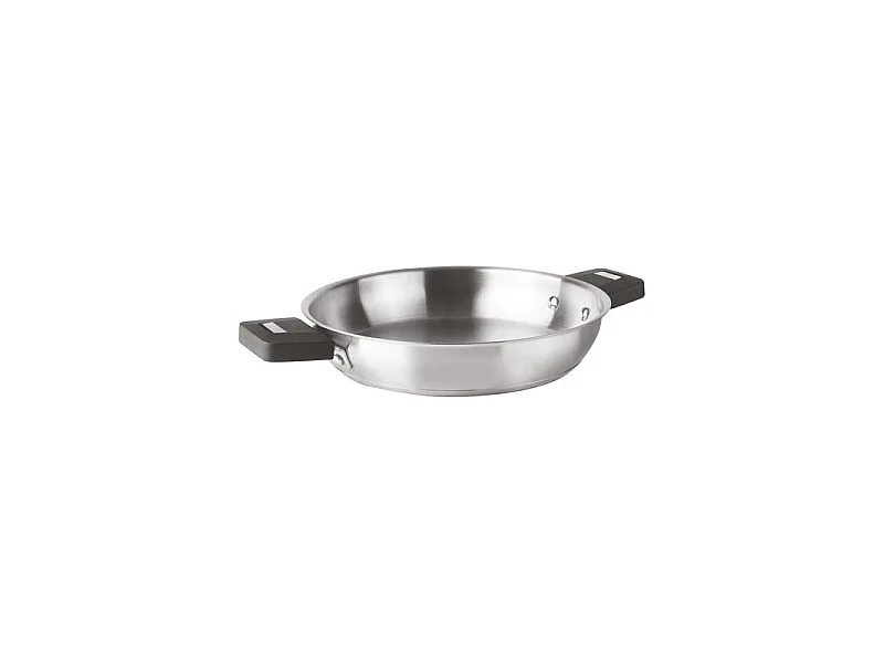 Poêle inox 24 cm avec manche amovible et système Click & Lock - Collection COMBI de LACOR