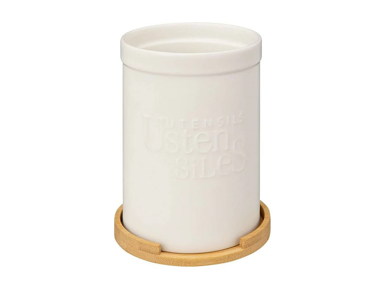 Pot à Ustensiles "Natureo" 18cm Blanc