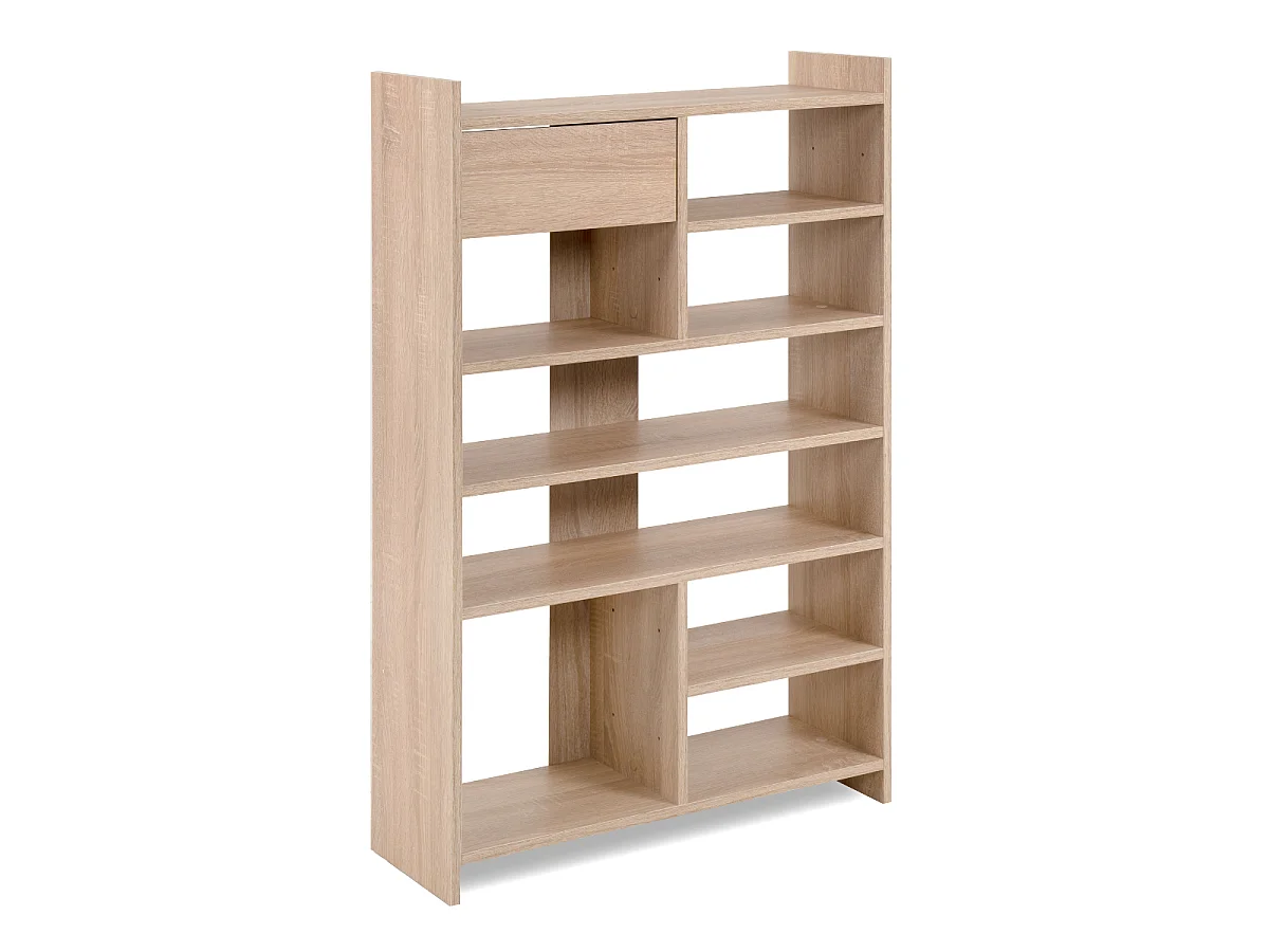 Armoire à chaussures 8 niches ouvertes et 1 tiroir H109 cm - MÜNSTER