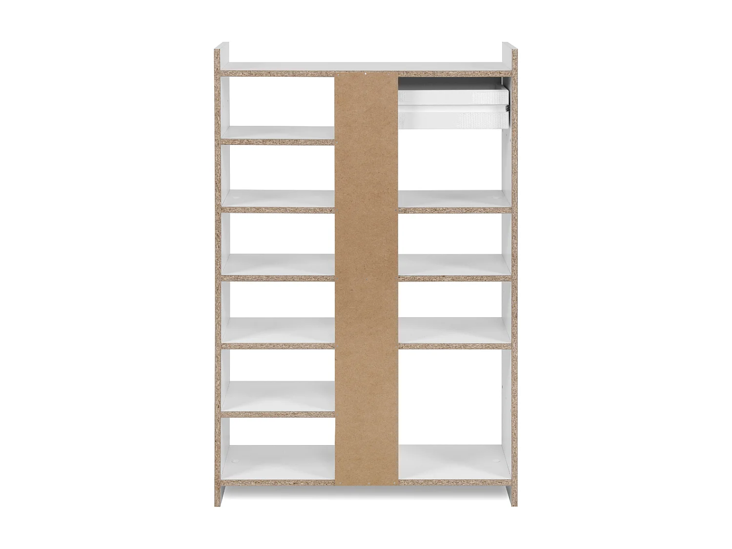 Armoire à chaussures 8 niches ouvertes et 1 tiroir H109 cm - MÜNSTER