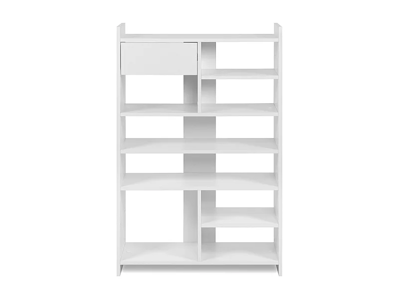 Armoire à chaussures 8 niches ouvertes et 1 tiroir H109 cm - MÜNSTER