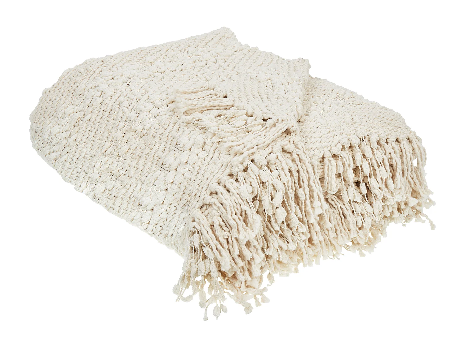 Couverture VELLA Coton 200 x 220 cm Blanc cassé