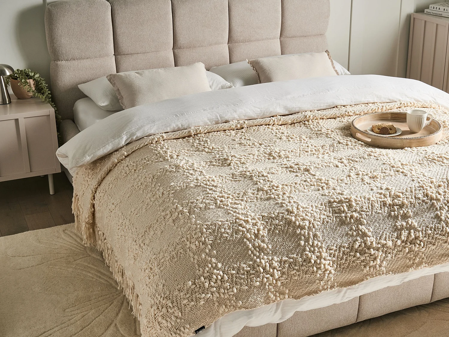 Couverture VELLA 200 x 220 cm Blanc cassé