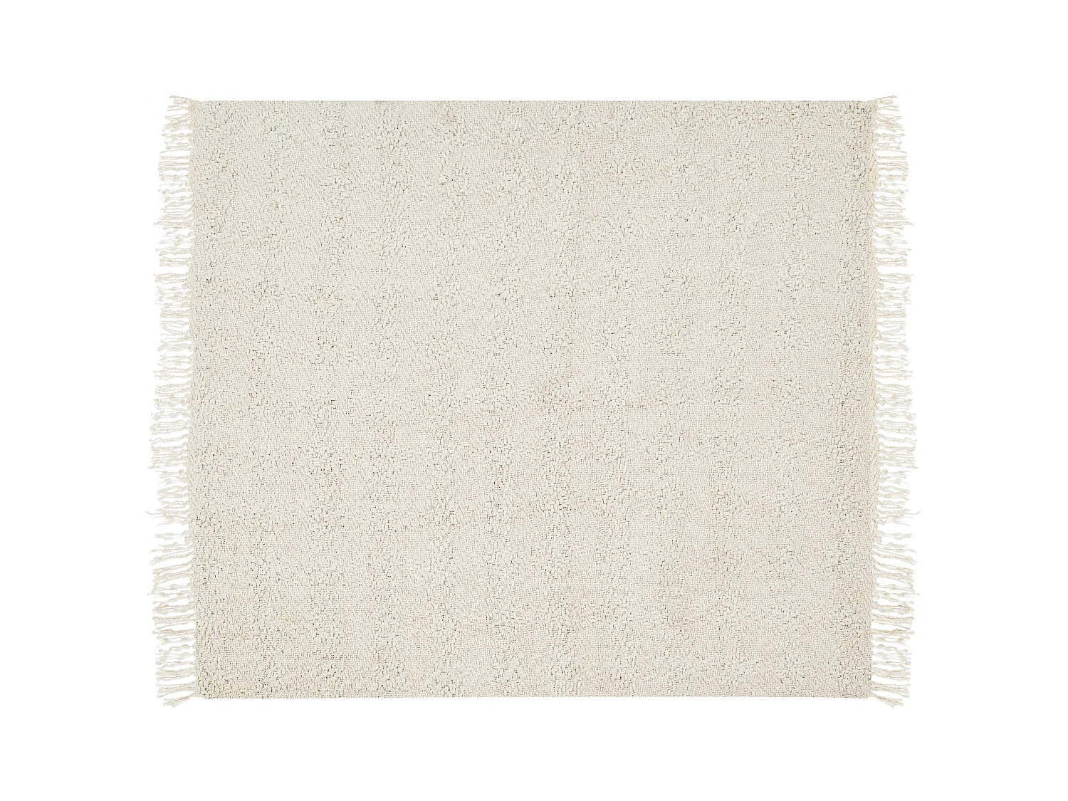 Couverture VELLA Coton 200 x 220 cm Blanc cassé