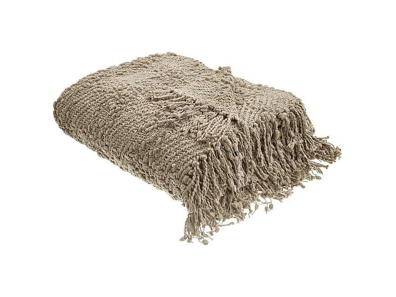 Koc VELLA Bawełna 150 x 200 cm Beżowoszary