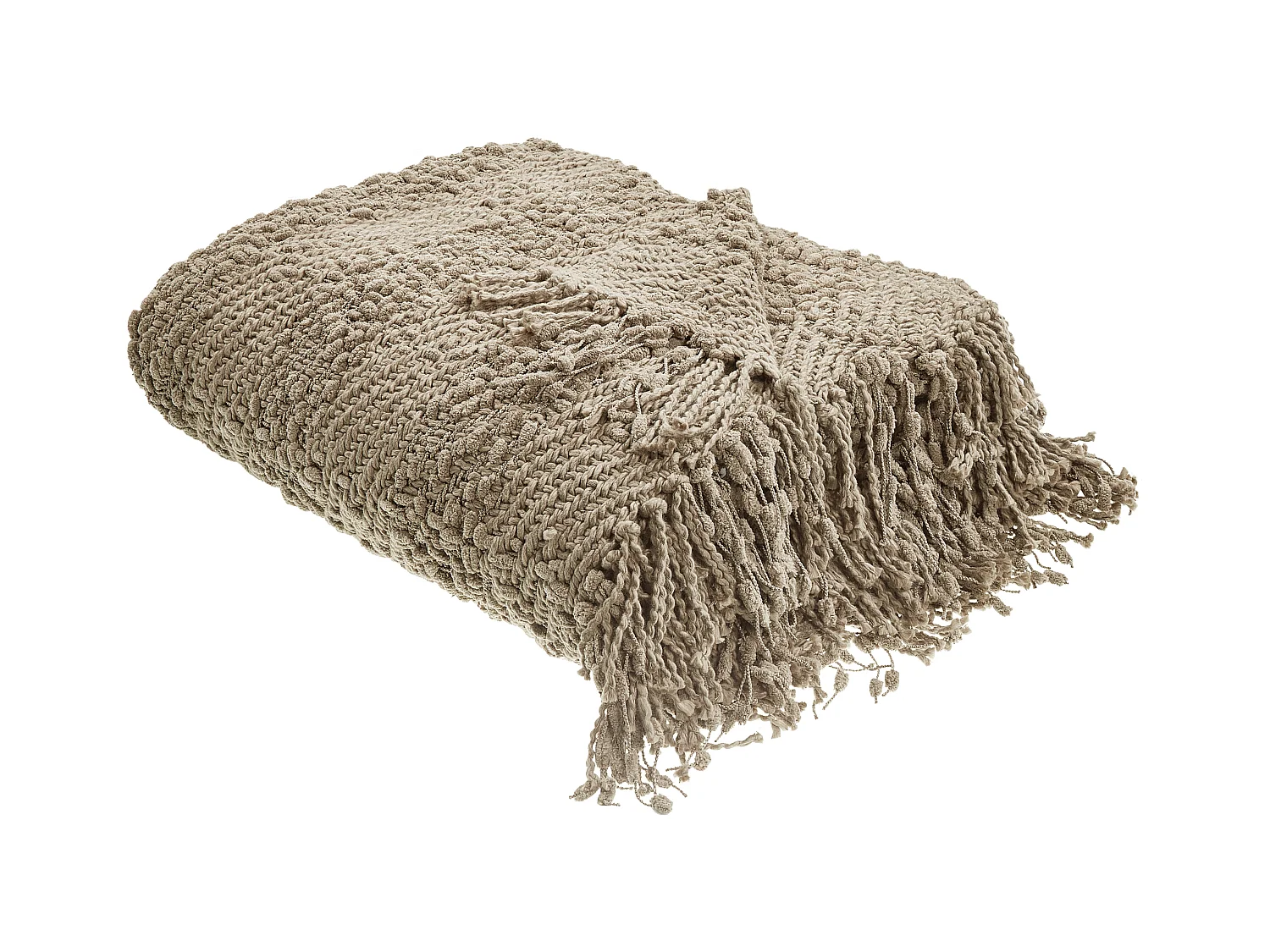 Couverture VELLA Coton 150 x 200 cm Taupe