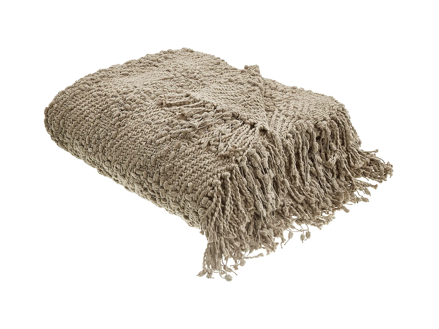 Couverture VELLA Coton 220 x 240 cm Taupe