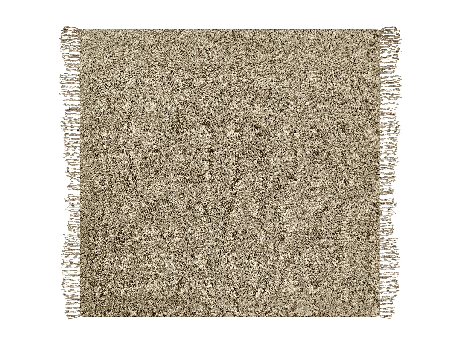 Manta VELLA Algodão 220 x 240 cm Taupe