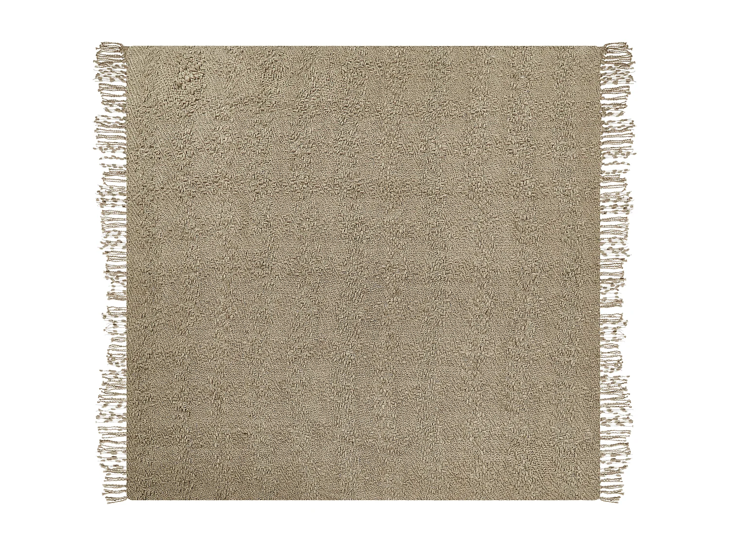 Kuscheldecke VELLA Baumwolle 200 x 220 cm Taupe