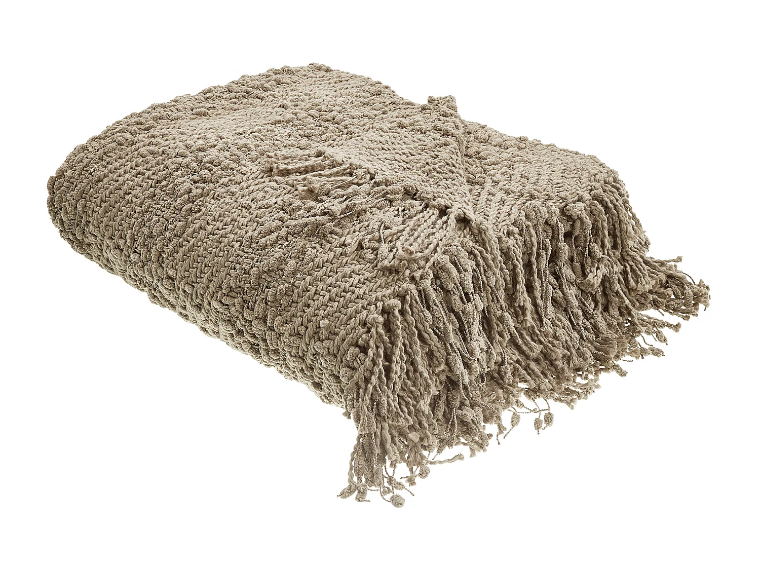 Couverture VELLA Coton 200 x 220 cm Taupe