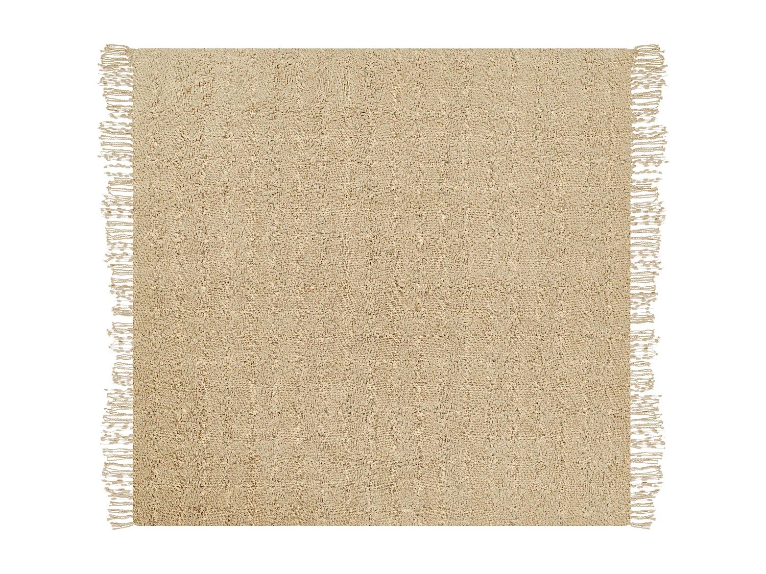 Kuscheldecke VELLA Baumwolle 190 x 230 cm Beige
