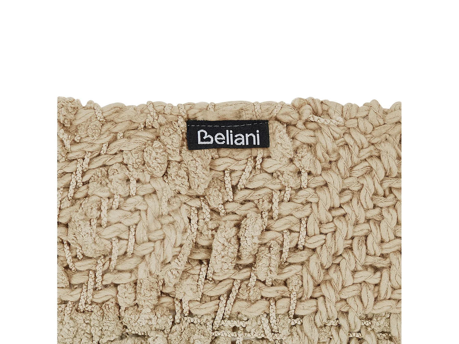 Kuscheldecke VELLA Baumwolle 190 x 230 cm Beige