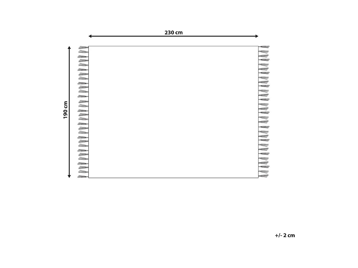 Coperta VELLA Cotone 190 x 230 cm Beige