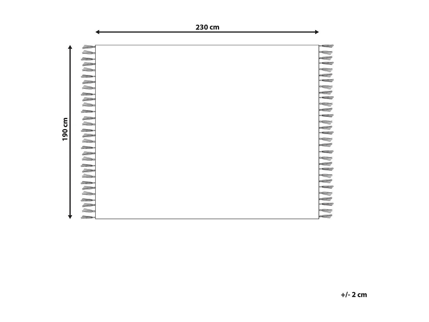 Couverture VELLA Coton 190 x 230 cm Beige