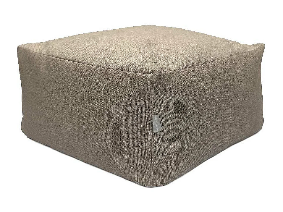 Puff desenfundable PANDA BRUSHED 50x50x25 cm marrón